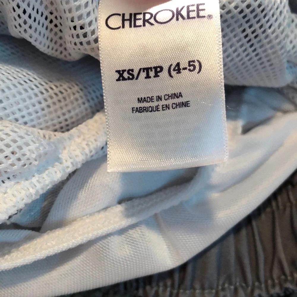 Cherokee Blue & Gray Swirl Print Swim Trunks Size XS